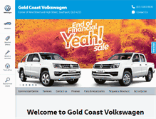 Tablet Screenshot of goldcoastvolkswagen.com.au